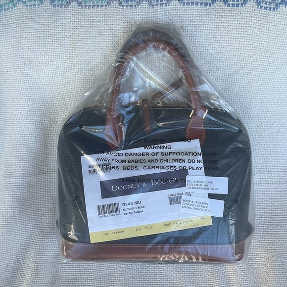 Dooney & Bourke Handbags - Dooney & Bourke Pebble Grain Zip Zip Satchel - Midnight